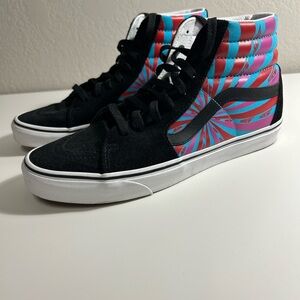 Vans Unisex Retro Mart SK8 Hi Shoes - Black / Blue / Red / Pink